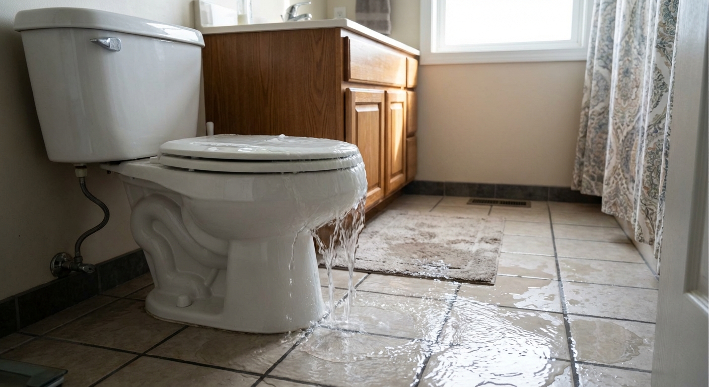 Toilet Overflowing Even After Plunging