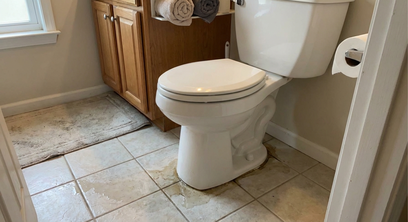 Water Leaking Around Toilet Base